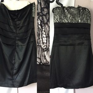 Black/white skintight dress