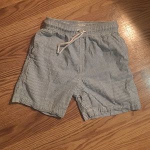 Boys Jcrew Seersucker swim shorts size 7.