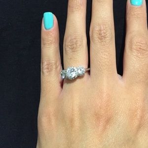 Halo Cubic Zirconia Ring