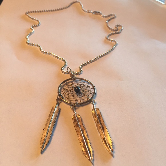 Sterling silver dream catcher necklace