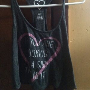 Tank top crop top gray