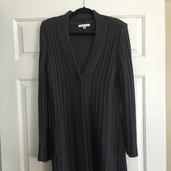 Long charcoal CAbi sweater! Size Medium