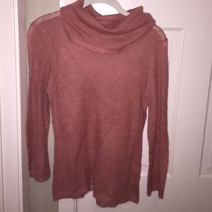 Size Large Salmon Forever 21 Cowl Neck Sweater