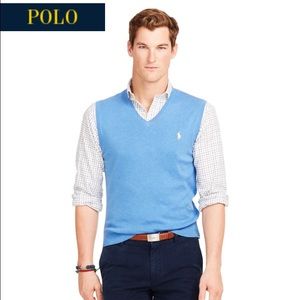 Polo men's v neck sweater vest