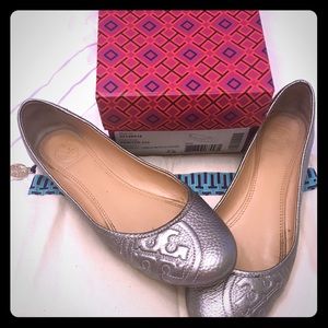 Tory Burch Pewter Flat