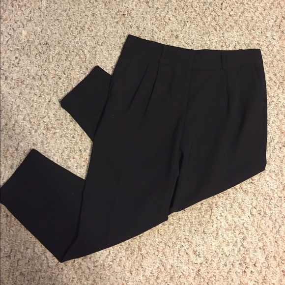 Sale! J. Crew Black Crepe Pleated Pant