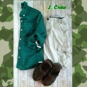Crewcuts gingham button down shirt