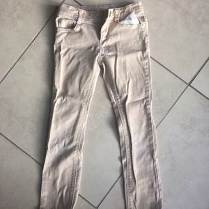 Gymboree little girls gold shiny jeans