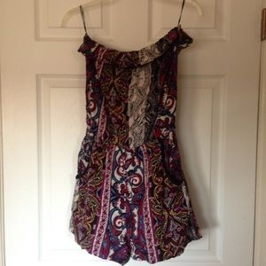 womens strapless romper slightly worn