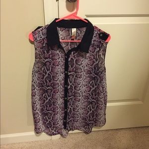 Animal Skin Print Blouse