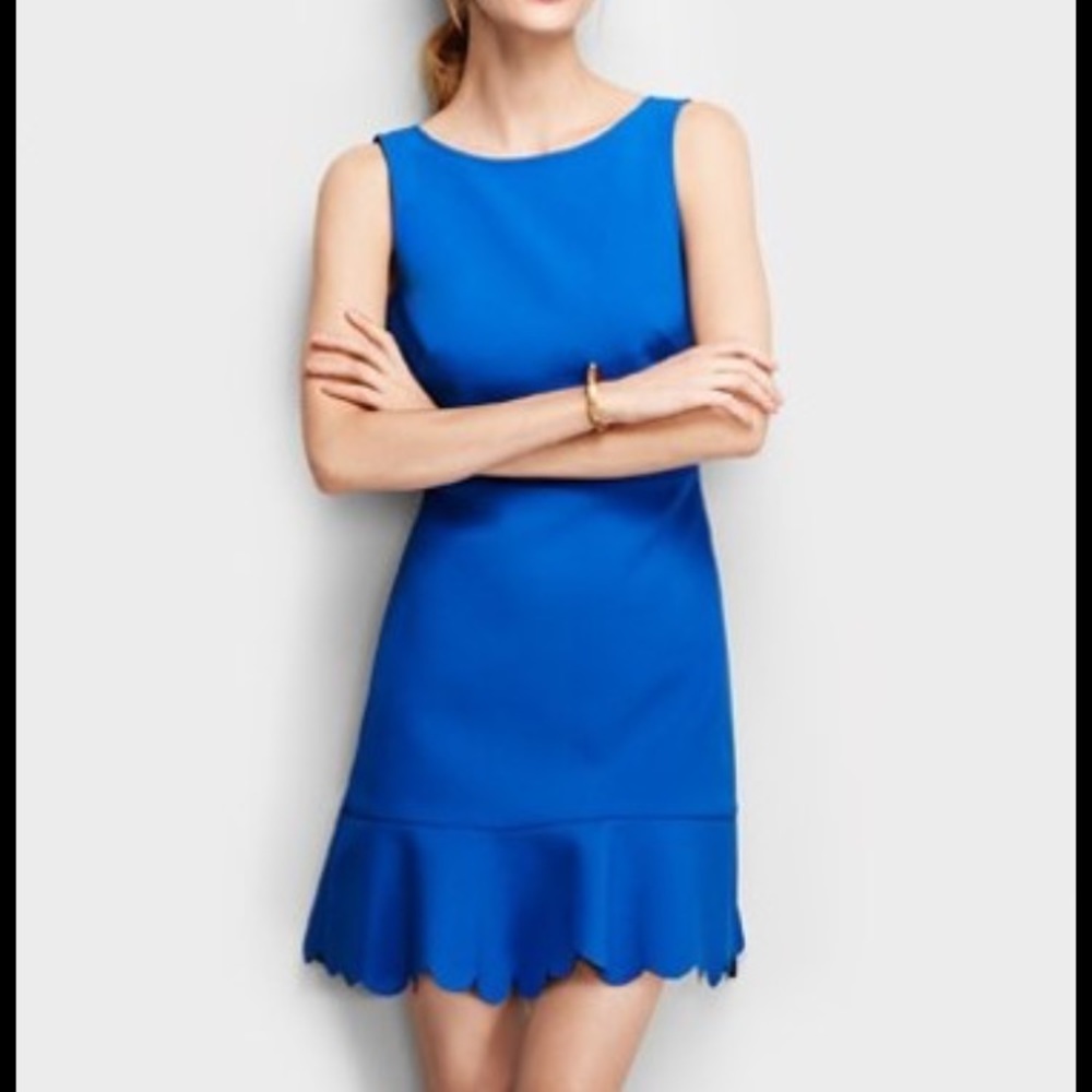 Cute Jcrew factory shift w scalloped hem