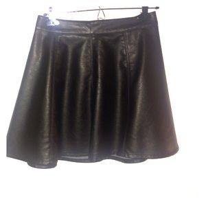 Black leather skirt
