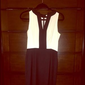 Black & White Color Block Dress