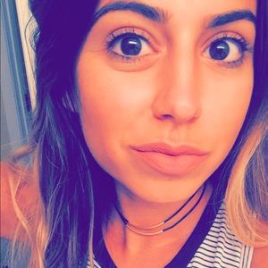 DOUBLE TROUBLE Black Leather Choker with Gold Bars