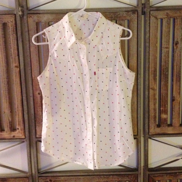 Polka Dot Button-up Top