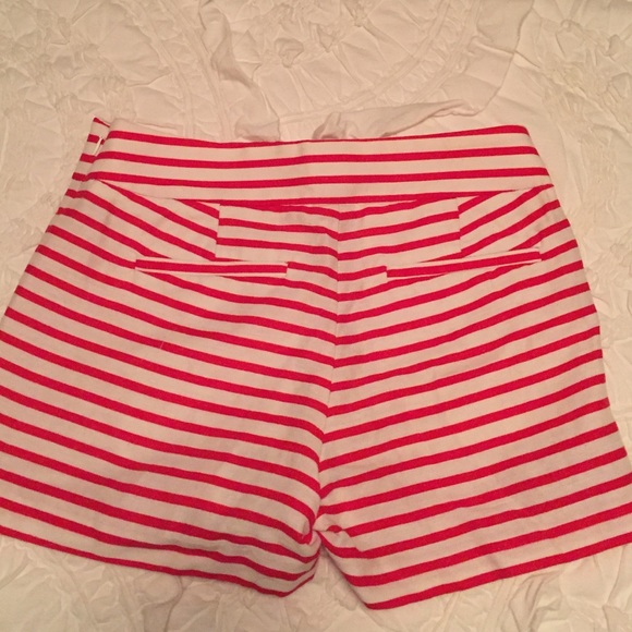 Reddish/orange  and white striped Jcrew shorts! - Picture 2 of 3