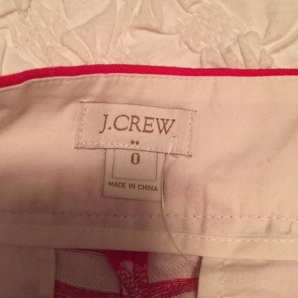 Reddish/orange  and white striped Jcrew shorts! - Picture 3 of 3