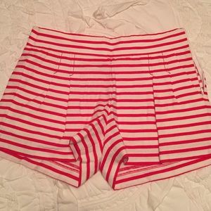 Reddish/orange  and white striped Jcrew shorts!