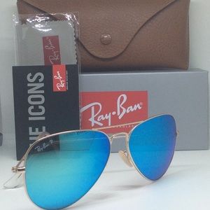 Ray ban rb3025 green mirror lens polarized 112/9P