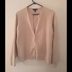 Sand Colored Lands End Cardigan