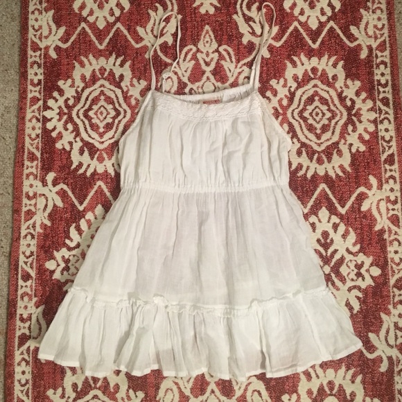 White Ruffle Boho Tank Top