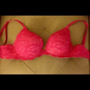 Hot pink lace Victoria's Secret "very sexy" bra
