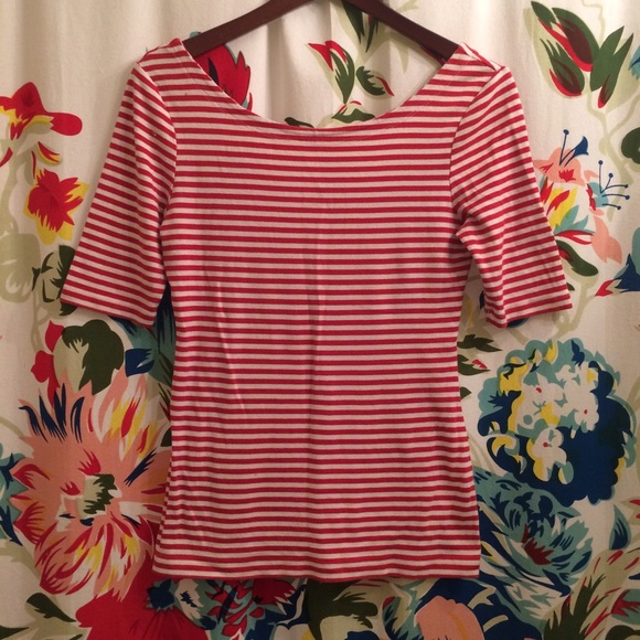 Red and white striped shirt