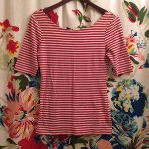 Red and white striped shirt