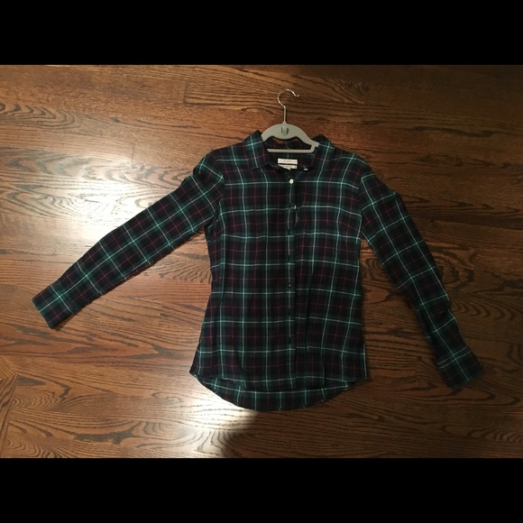 Plaid brushed cotton button down