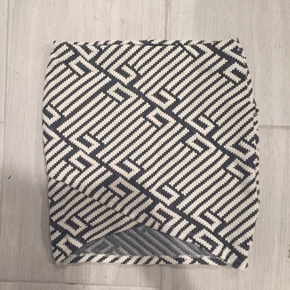 Mini Black and White Print Skirt