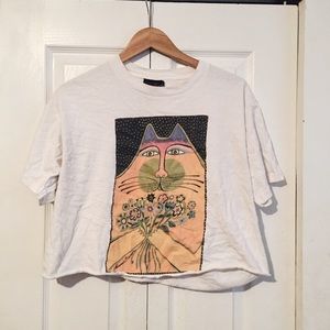 Vintage 80s Laurel Burch Cat T shirt