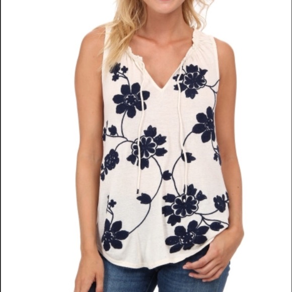 Lucky Brand Embroidered Tank