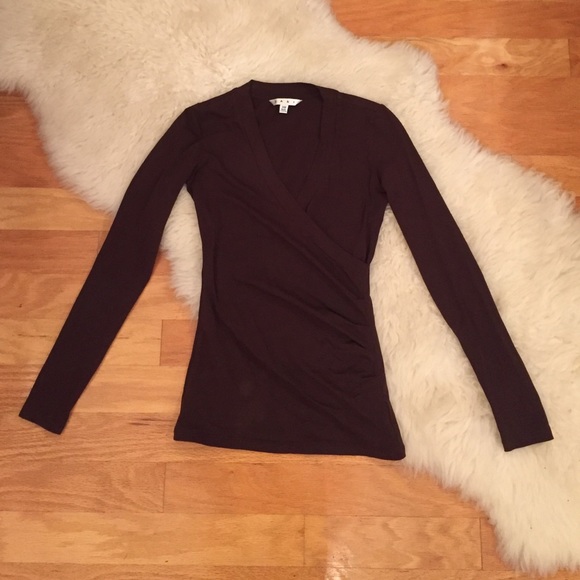 CAbi XS long sleeved chocolate shirt