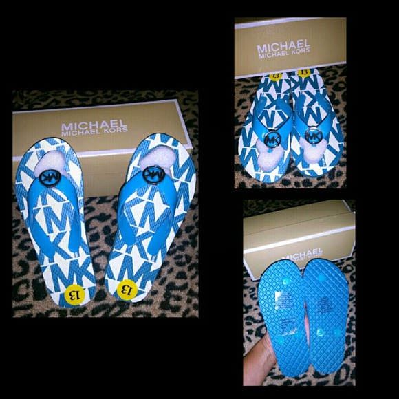 Girls Teal jet set sandals size:13 Michael Kors - Picture 1 of 1