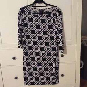 Banana Republic Navy Printed Dress