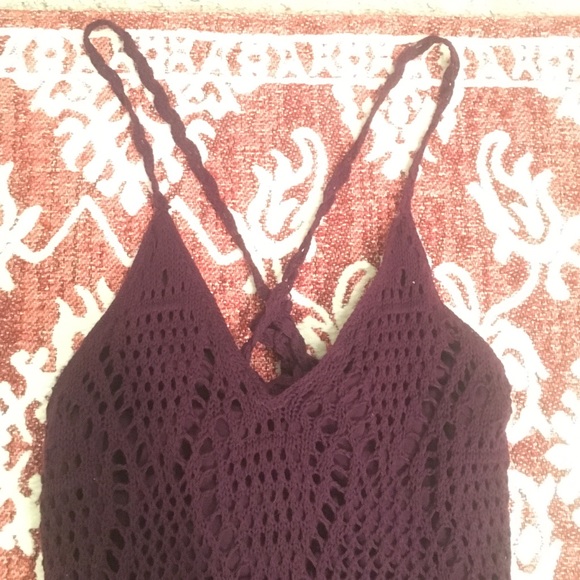 Purple Crocheted Boho Maxi Dress from Forever 21