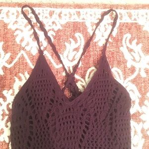 Purple Crocheted Boho Maxi Dress from Forever 21