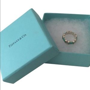 Tiffany enamel classic blue ring