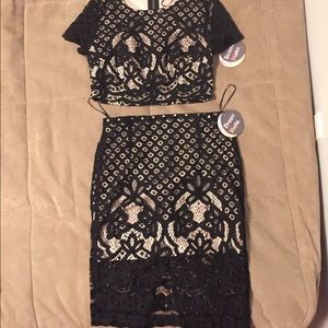 Two piece skirt & crop top