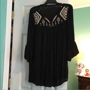 Aztec etched dress