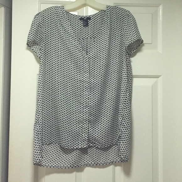 Button Up Patterned Blouse -H&M