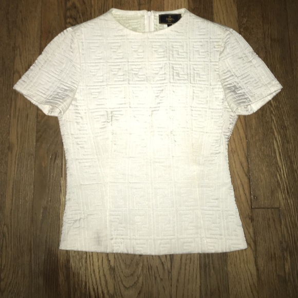 White Mint Condition Fendi Top