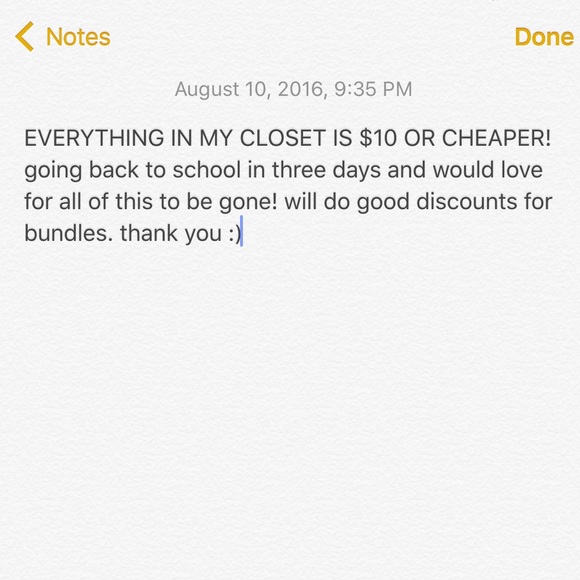 EVERYTHING IS UNDER $10! make me an offer!