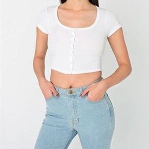 BABY BLUE AA cropped tee