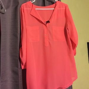Large shear blouse