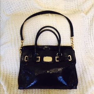 MIchael Kors large black Hamilton tote