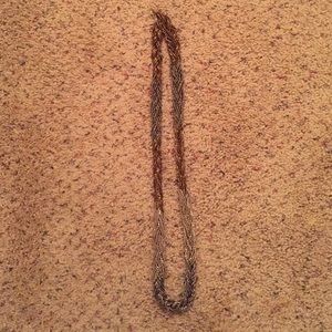 Long tri- colored necklace