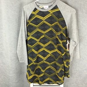 BNWT LuLaRoe Randy black/yellow/grey size XL