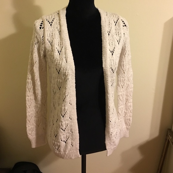 White sweater cardigan