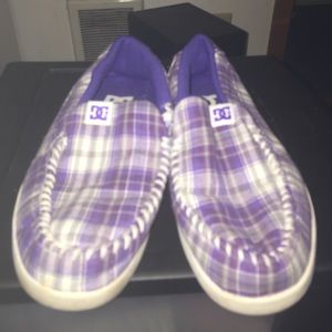 DC Purple slip on slipper or skate shoe